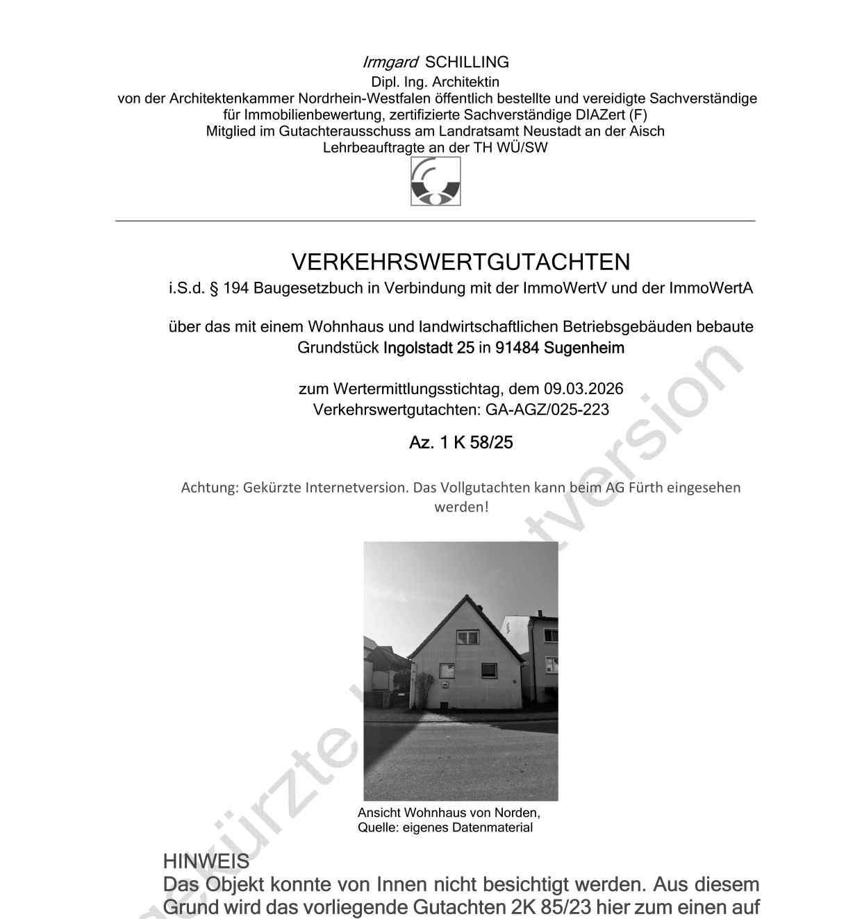 Wohnhaus, Scheune und Nebengebäude