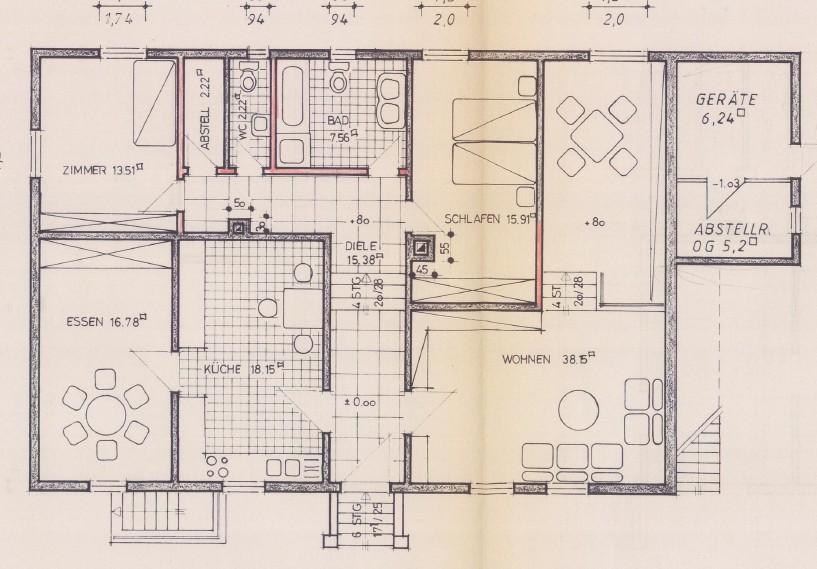 Zweifamilienhaus, Kfz-Stellplatz, Hinterliegergrundstück