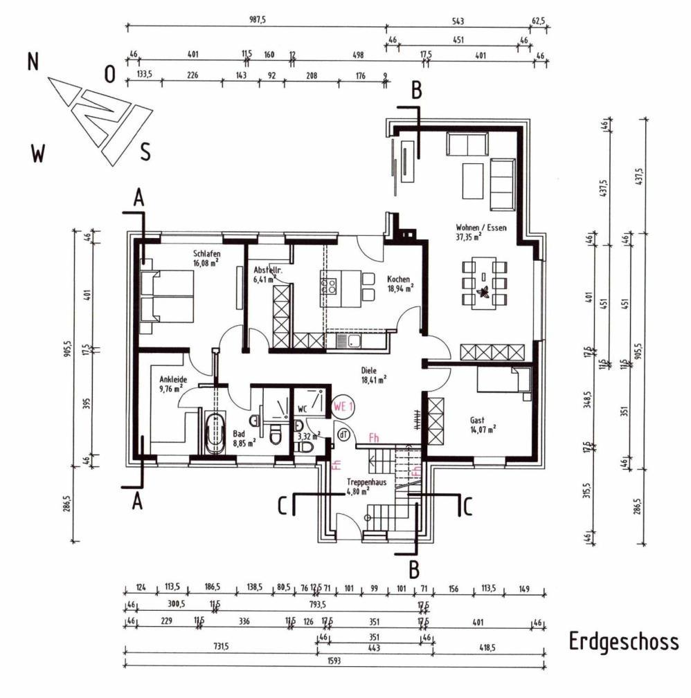 Zweifamilienhaus, Kfz-Stellplatz, Garage