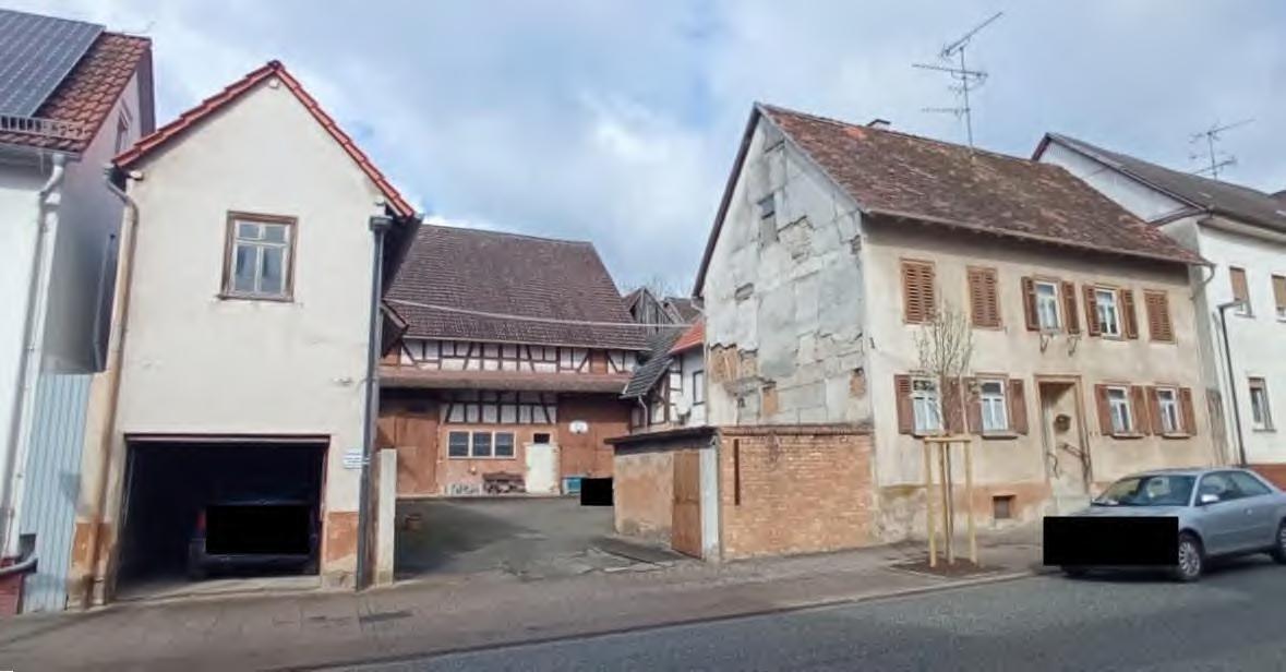 bebautes Grundstück mit einer historischen Hofreite