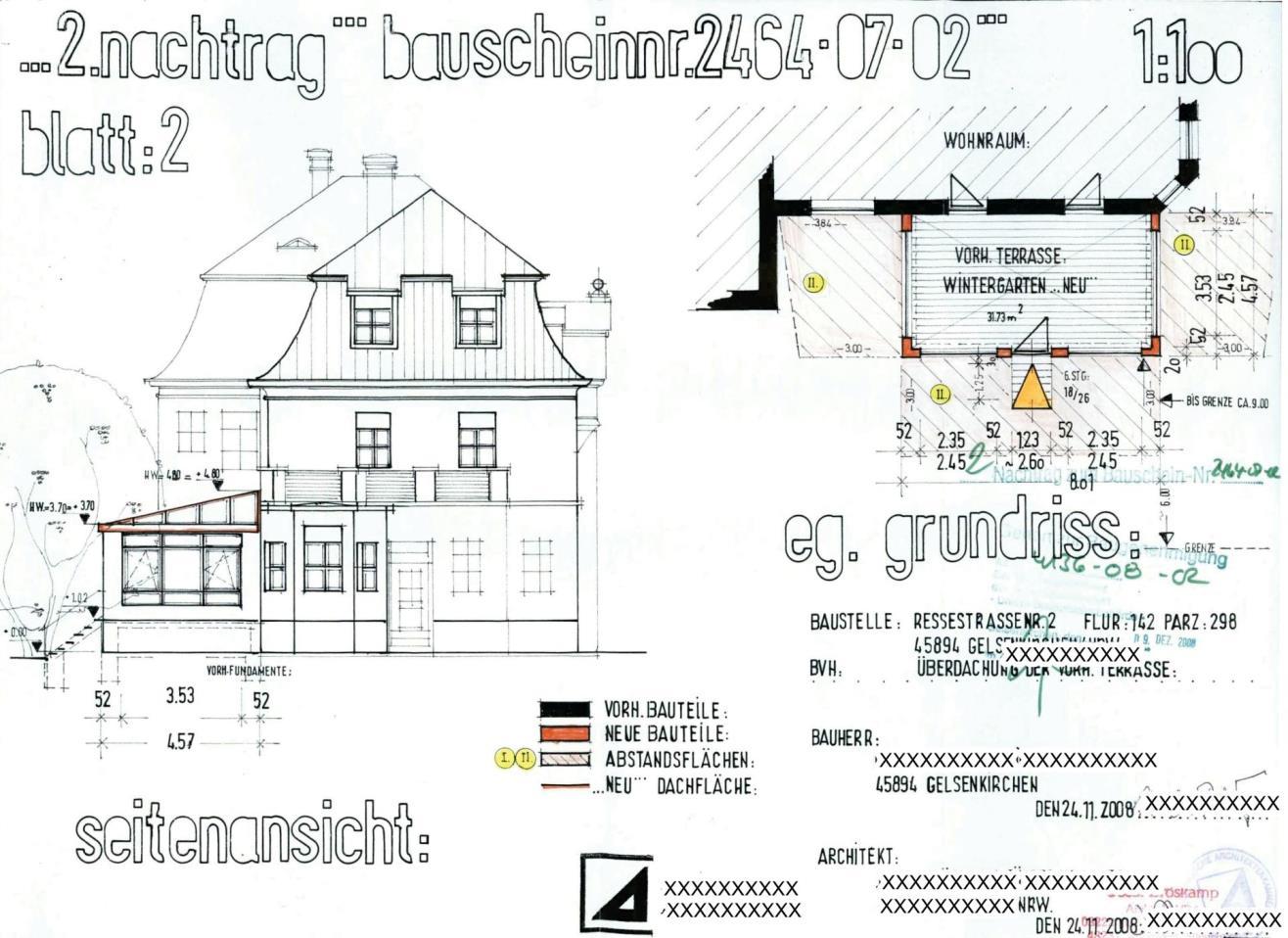Zweifamilienhaus, freistehend, Gartenland
