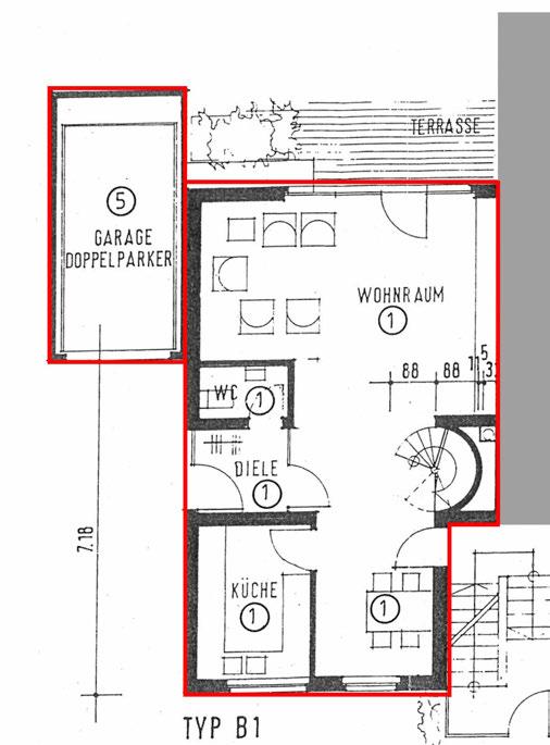 Garage, Eigentumswohnung (3 bis 4 Zimmer)