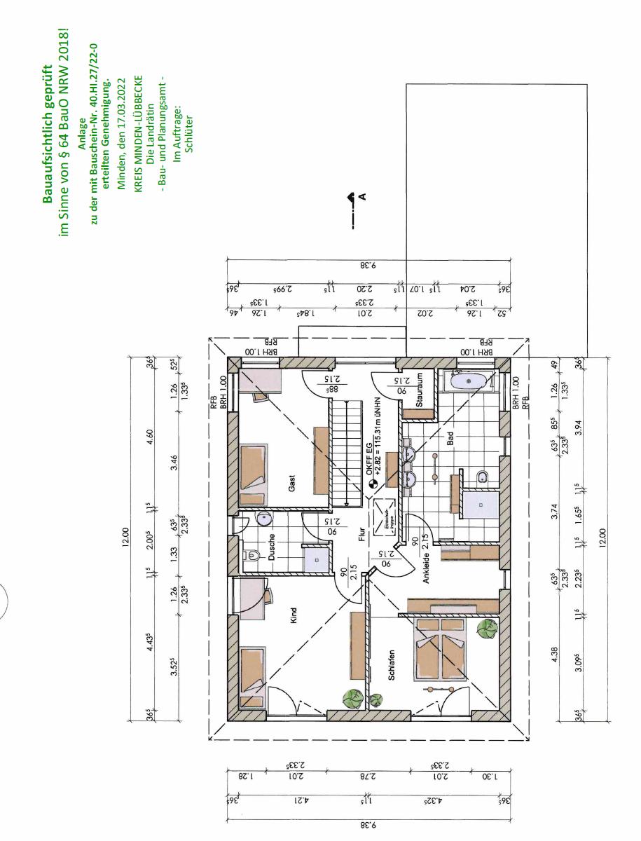 2-geschossiges Einfamilienhaus und Doppelgarage