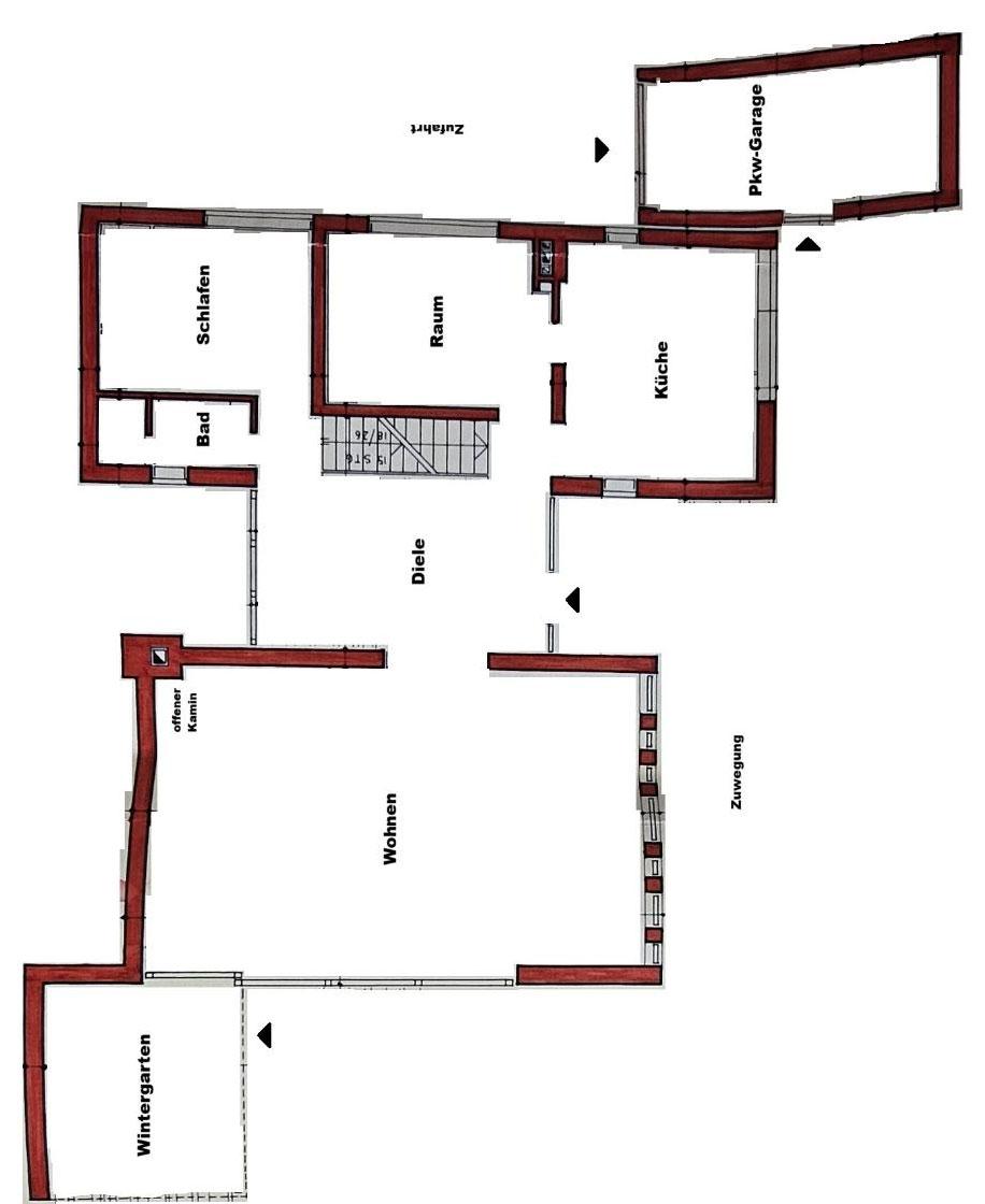 Einfamilienhaus, Pkw-Garage, Scheune, Landwirtschaftsflächen