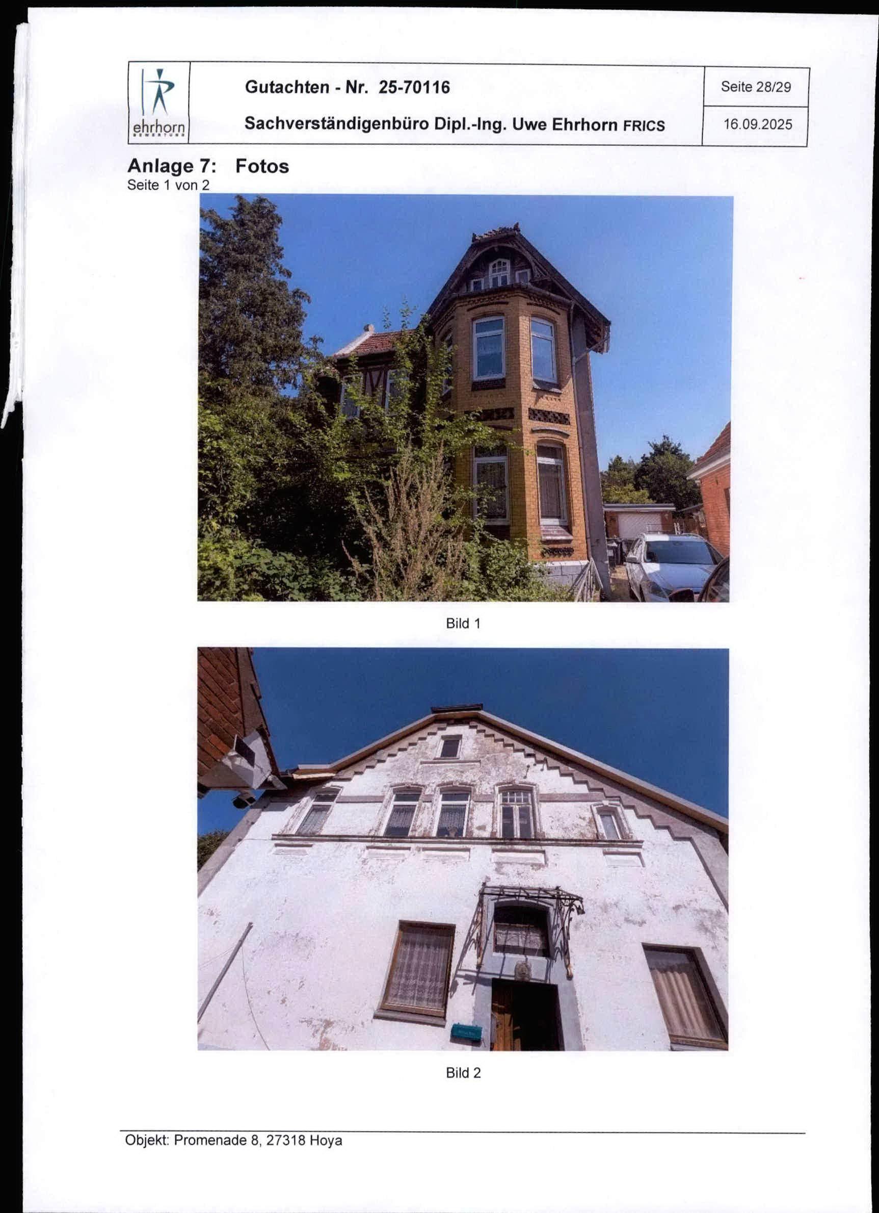 Zweifamilienhaus, Hoya Blatt 2921
