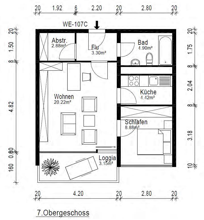 Eigentumswohnung (1 bis 2 Zimmer)
